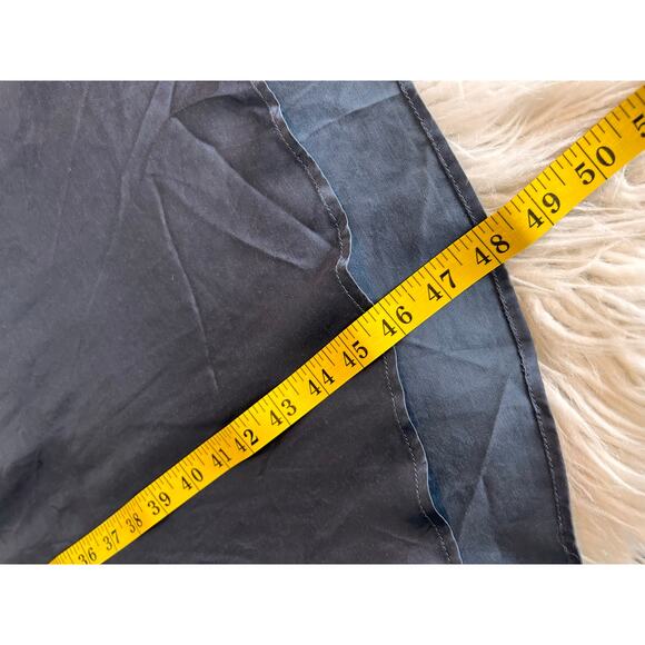 NWT Good Hart Women's Silky Long Sleeve Midi Dress Smocked Boho Blue Size Large - Picture 14 of 14